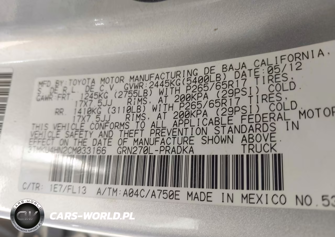2012 Toyota Tacoma Prerunner V6 VIN:3TMKU4HN2CM033166 - 9