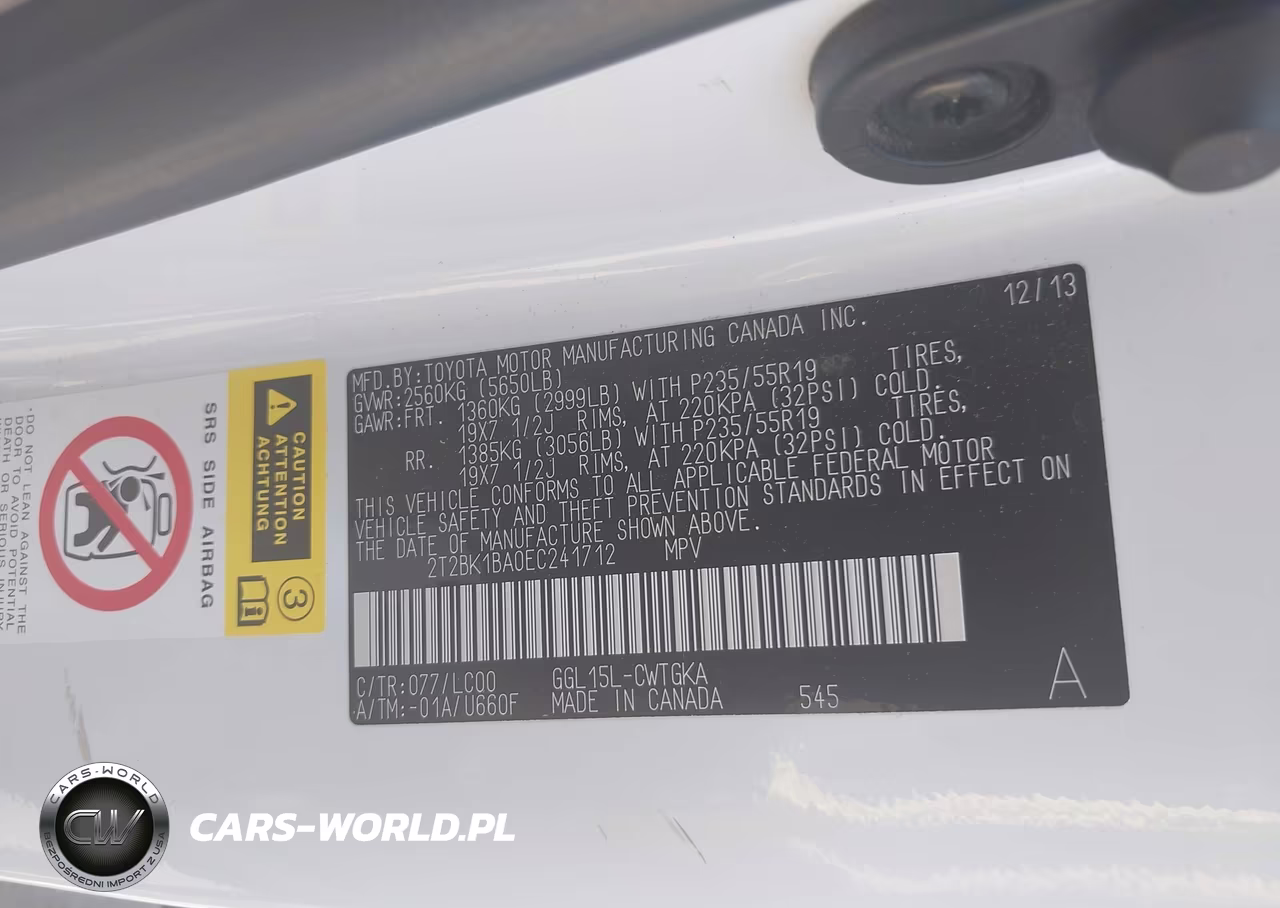 2014 Lexus Rx 350 VIN:2T2BK1BA0EC241712 - 9