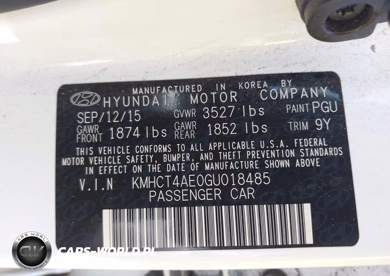 2016 Hyundai Accent Se VIN:KMHCT4AE0GU018485 - 9