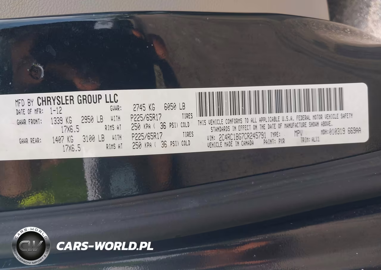 2012 Chrysler Town & Country Touring VIN:2C4RC1BG7CR245791 - 9