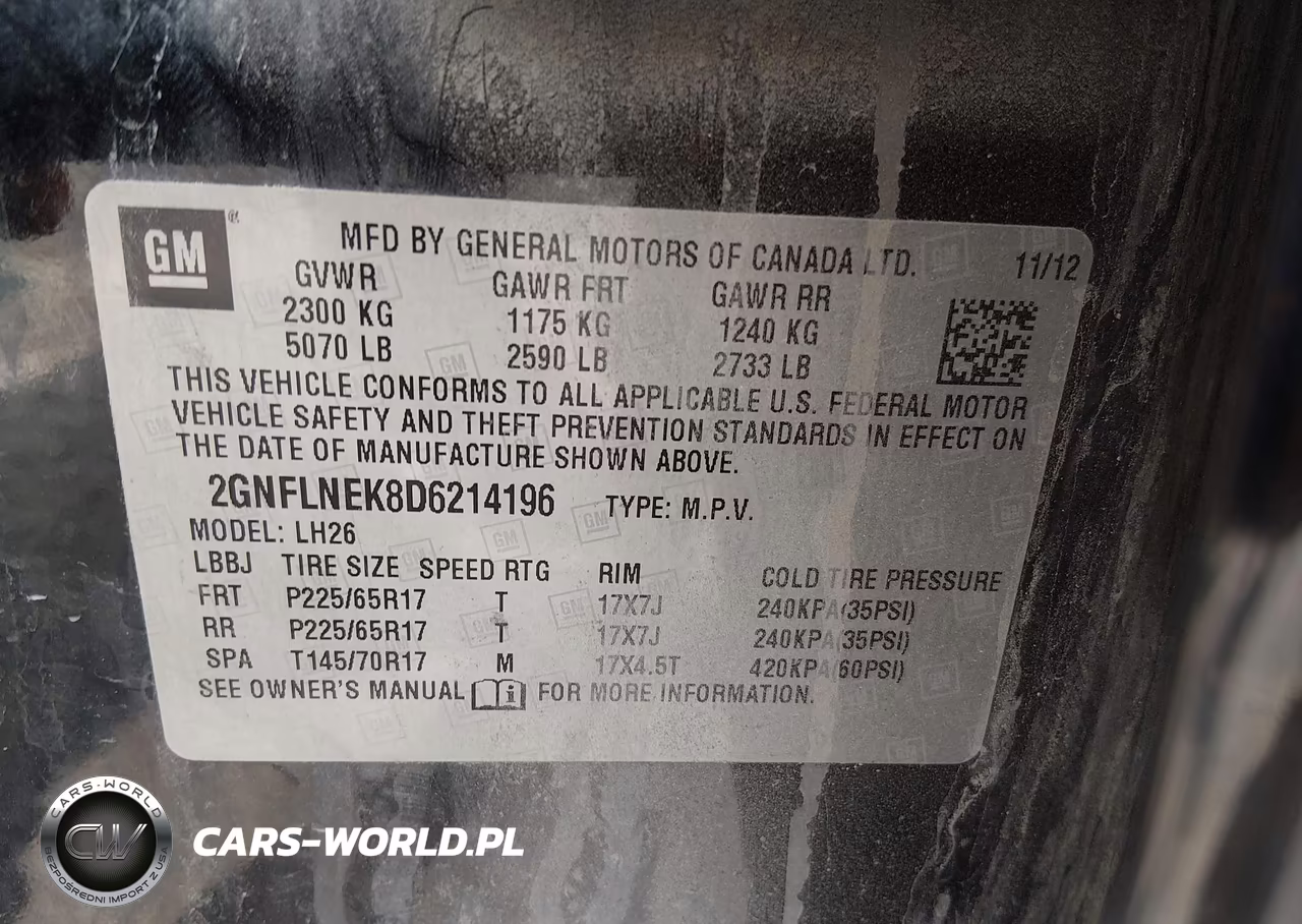 2013 Chevrolet Equinox Lt VIN:2GNFLNEK8D6214196 - 9