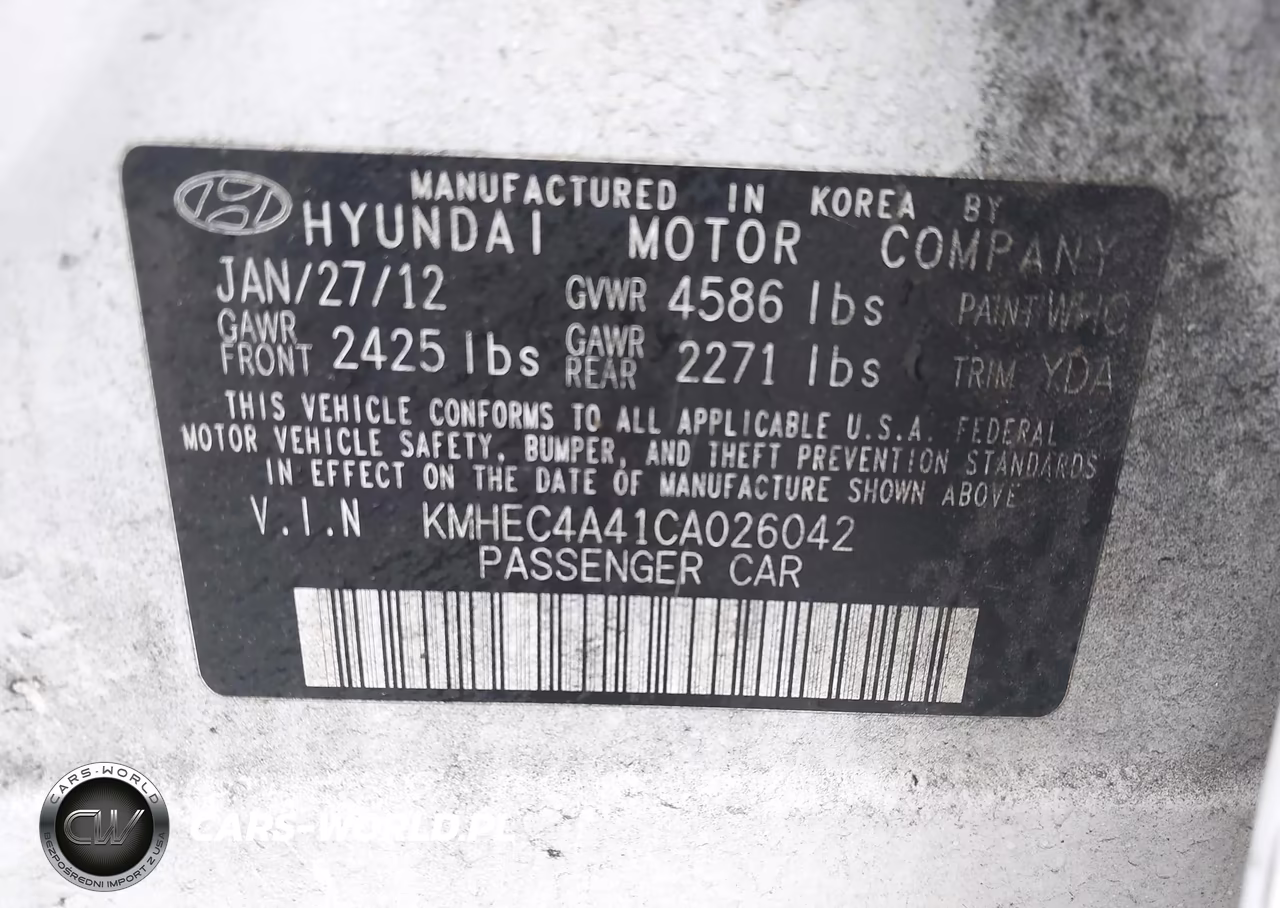 2012 Hyundai Sonata Hybrid VIN:KMHEC4A41CA026042 - 9