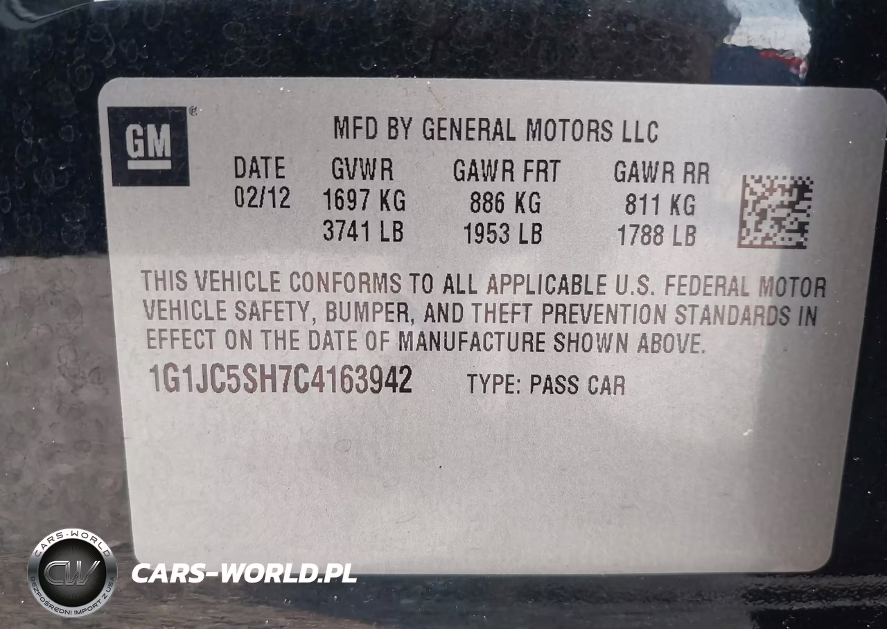 2012 Chevrolet Sonic 2Lt VIN:1G1JC5SH7C4163942 - 9
