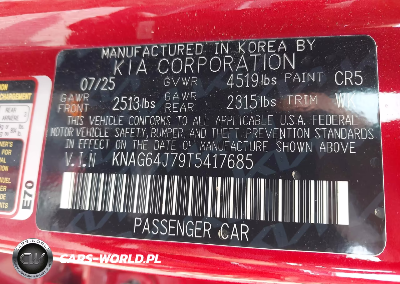 2026 Kia K5 Gt-Line Awd VIN:KNAG64J79T5417685 - 9