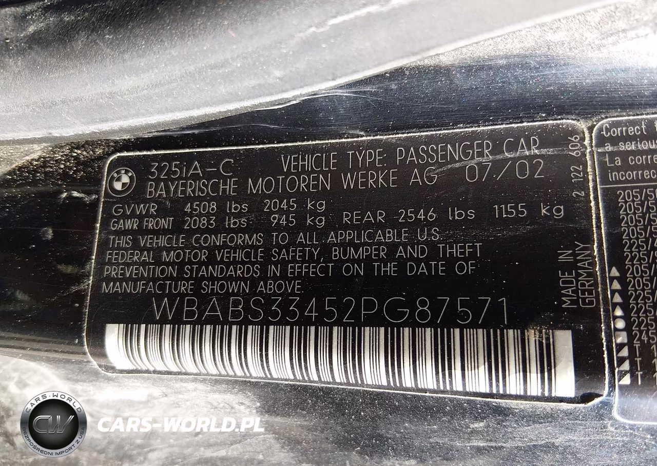 2002 BMW 325Ci VIN:WBABS33452PG87571 - 9