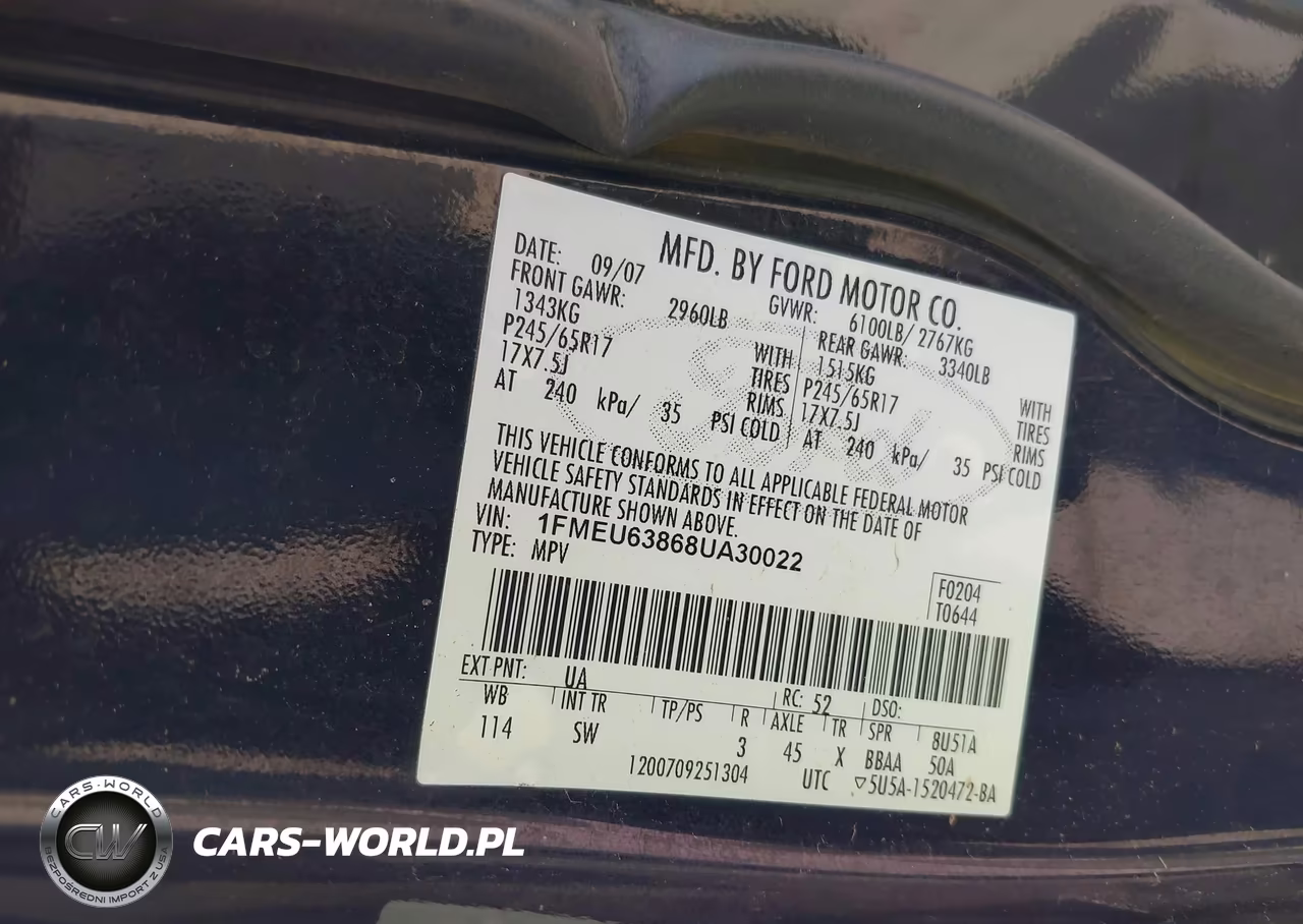 2008 Ford Explorer Xlt VIN:1FMEU63868UA30022 - 9