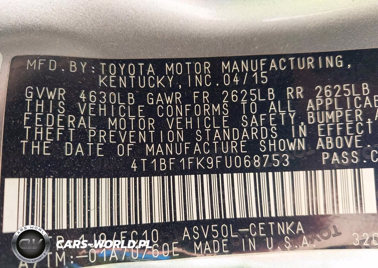 2015 Toyota Camry Le-Xle-Se-Xse VIN:4T1BF1FK9FU068753 - 9