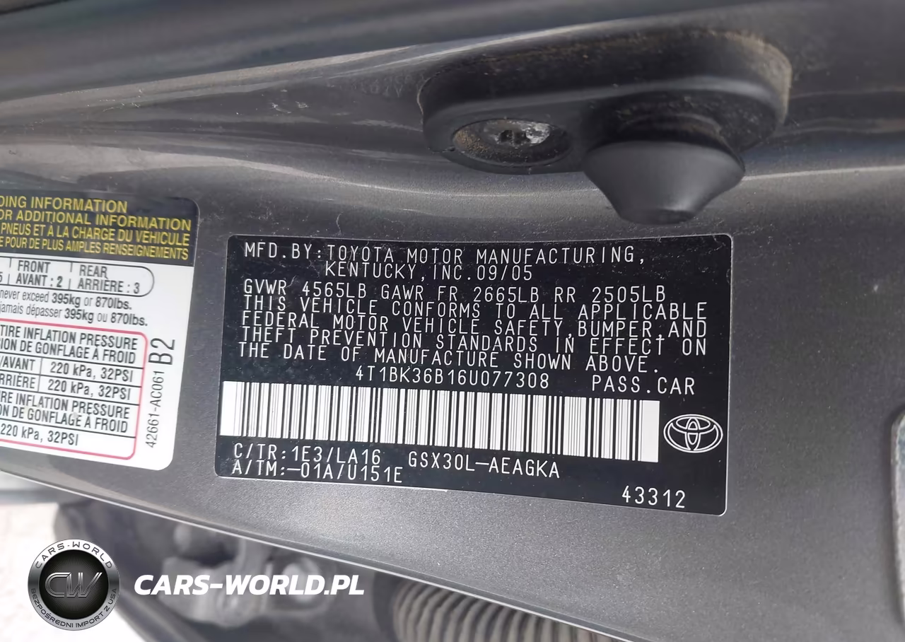 2006 Toyota Avalon Xls VIN:4T1BK36B16U077308 - 9