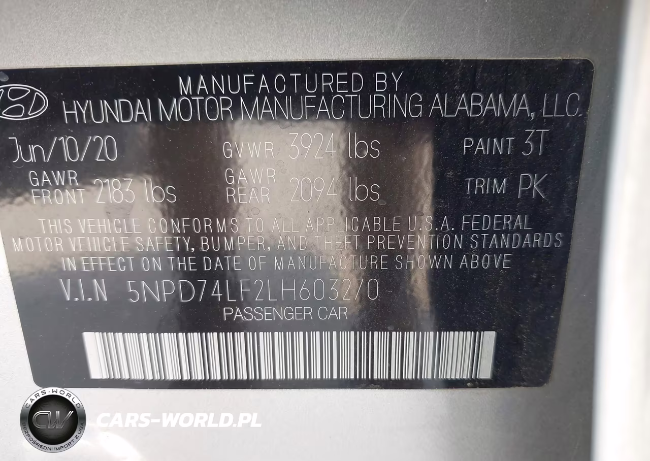 2020 Hyundai Elantra Se VIN:5NPD74LF2LH603270 - 9