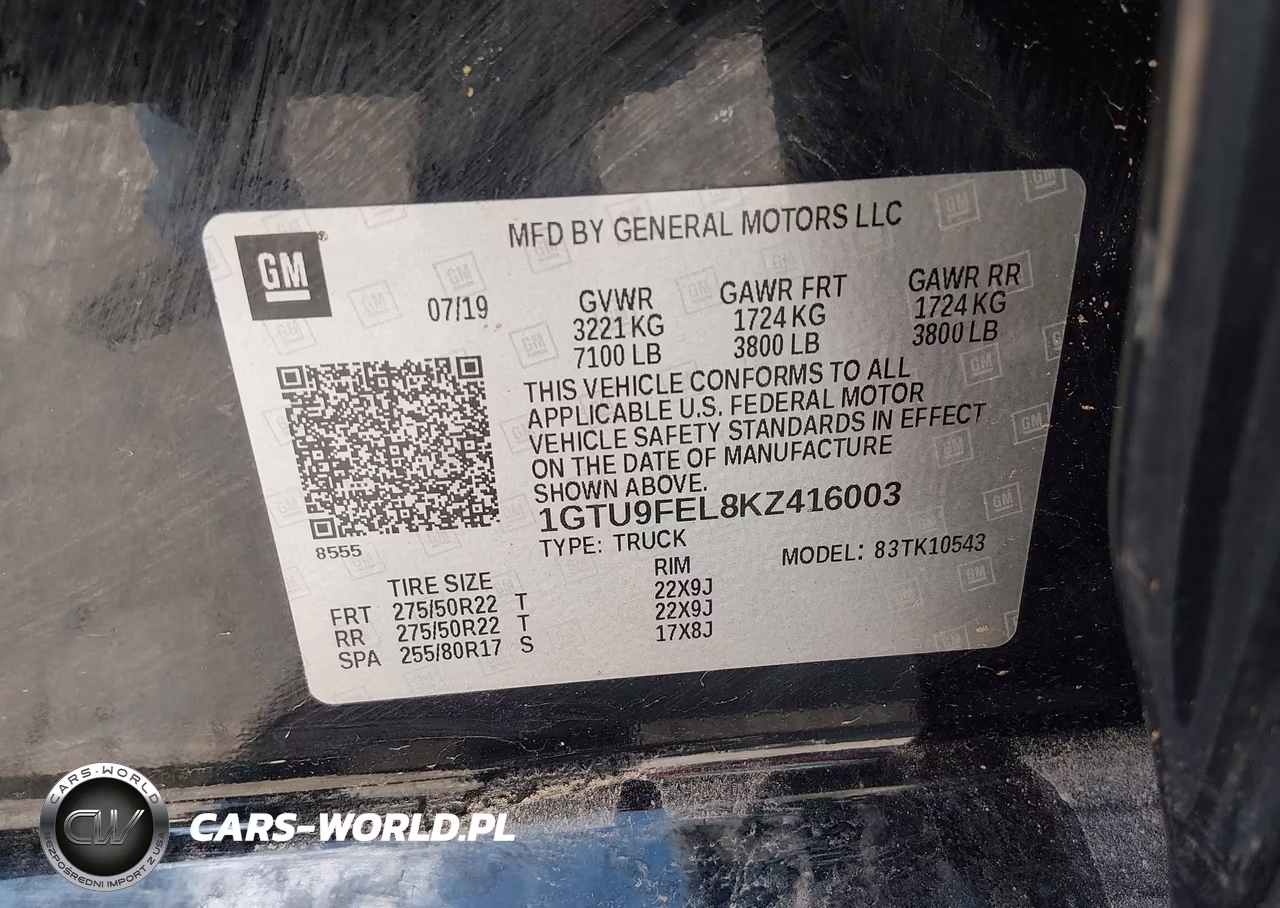 2019 GMC Sierra 1500 Denali VIN:1GTU9FEL8KZ416003 - 9