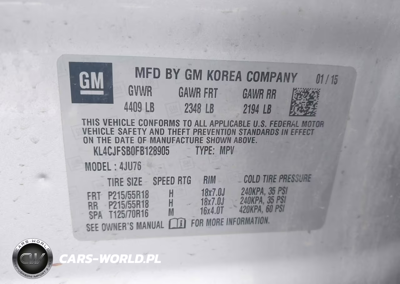 2015 Buick Encore Convenience VIN:KL4CJFSB0FB128905 - 9