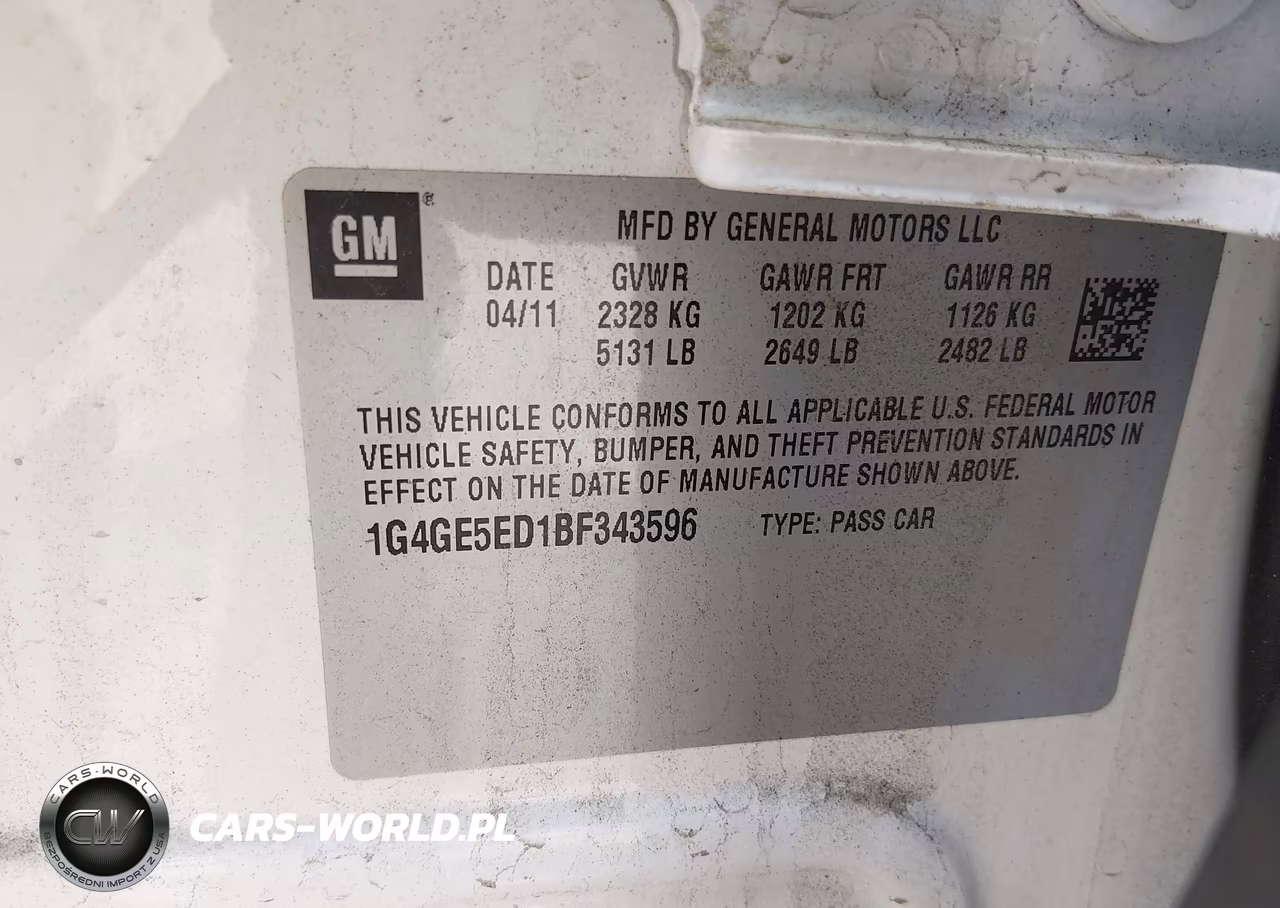 2011 Buick Lacrosse Cxs VIN:1G4GE5ED1BF343596 - 9