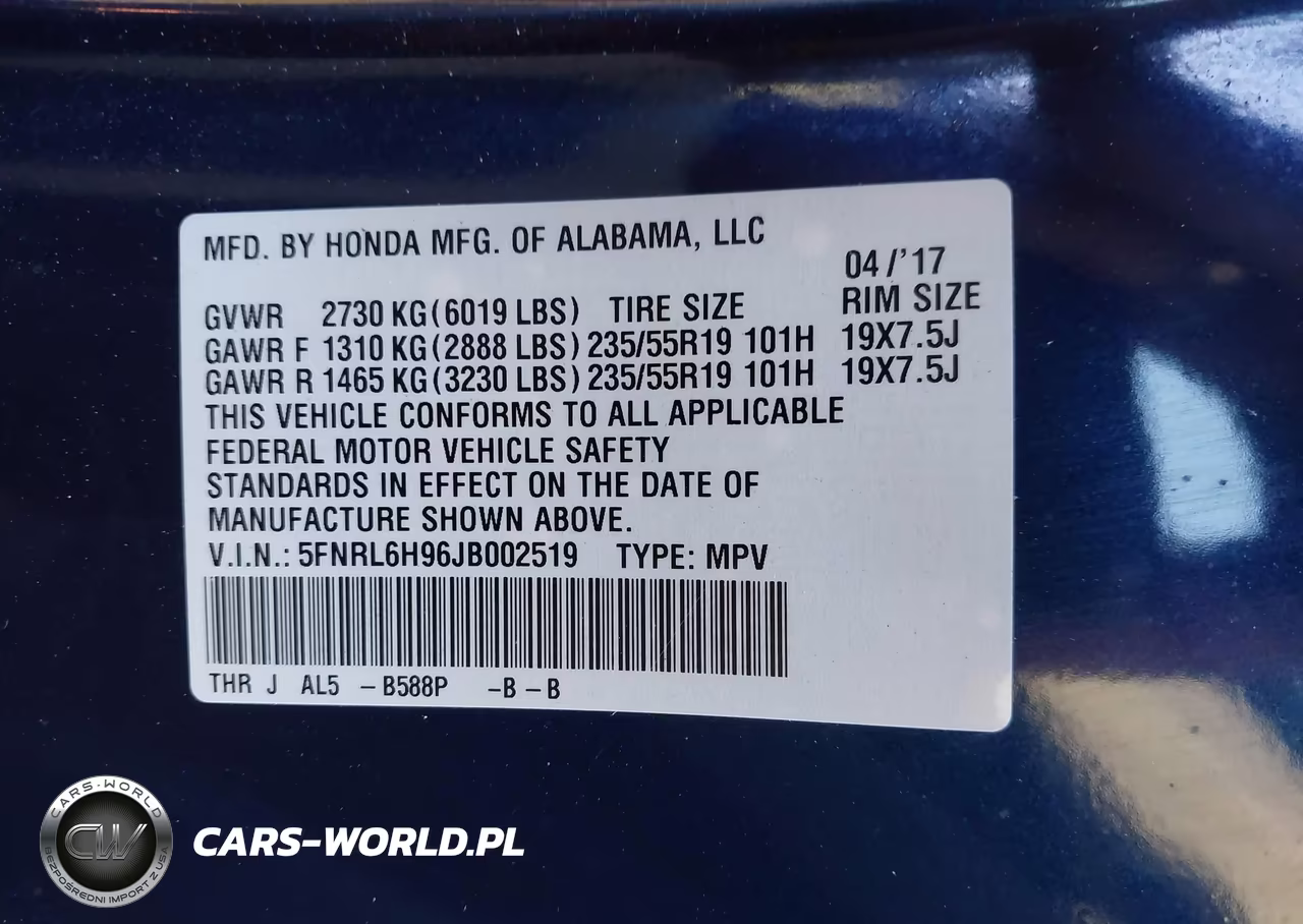 2018 Honda Odyssey Elite VIN:5FNRL6H96JB002519 - 9