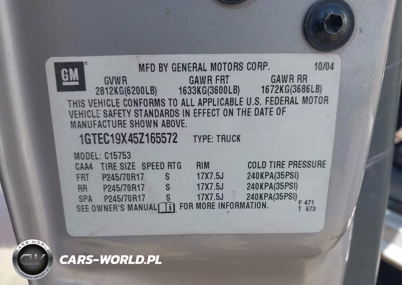 2005 GMC Sierra 1500 Work Truck VIN:1GTEC19X45Z165572 - 9