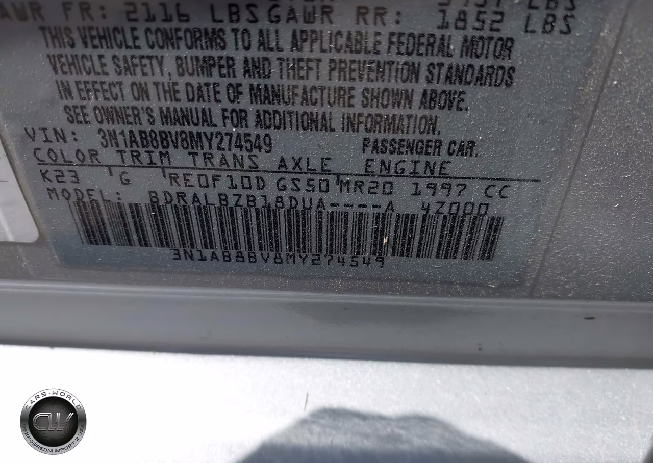 2021 Nissan Sentra S Xtronic Cvt VIN:3N1AB8BV8MY274549 - 9