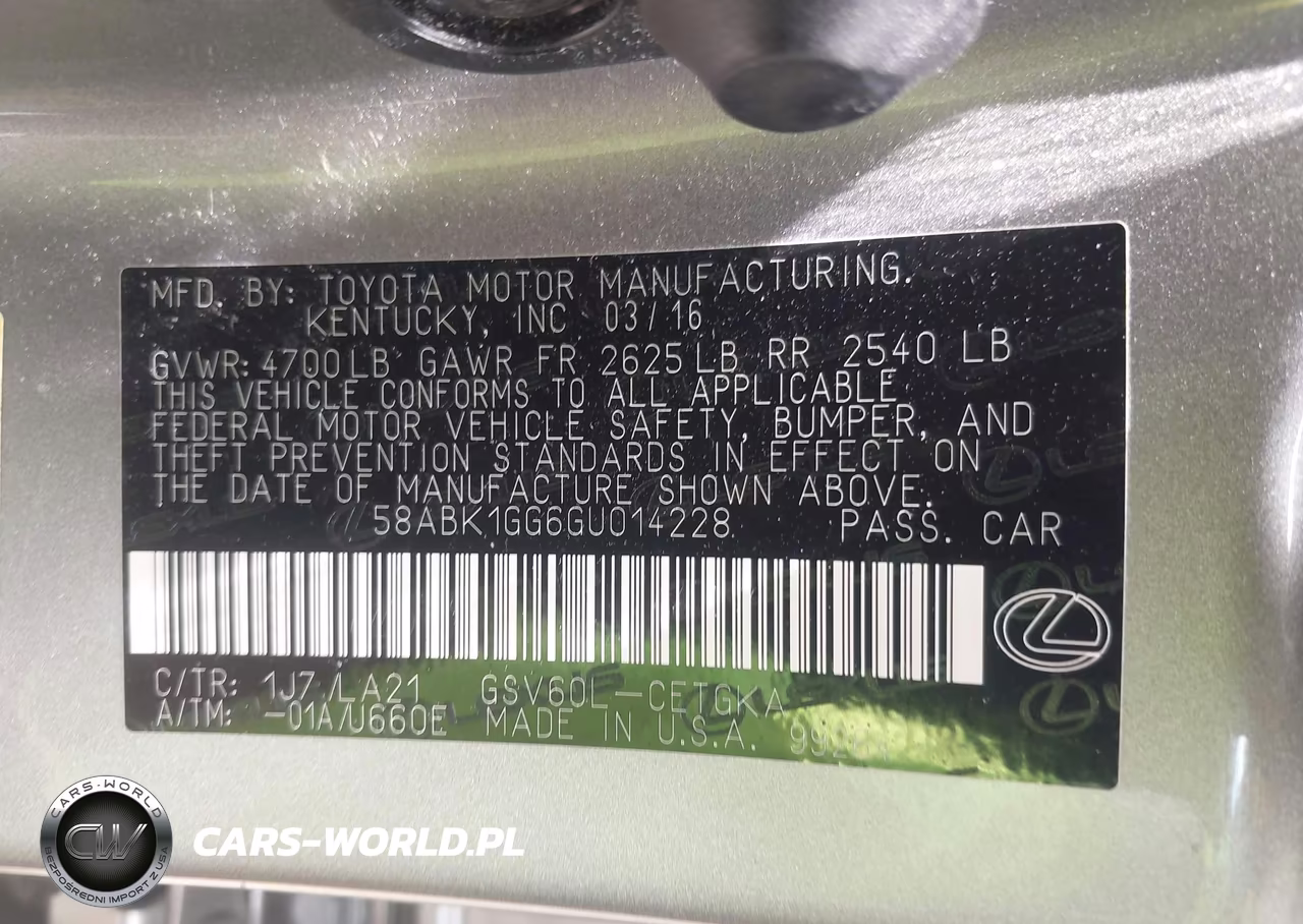 2016 Lexus Es 350 VIN:58ABK1GG6GU014228 - 9