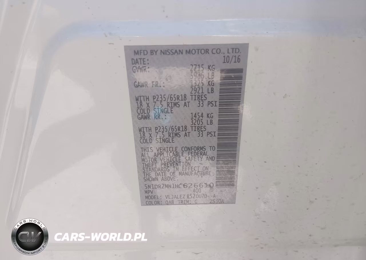 2017 Nissan Pathfinder Platinum-S-Sl-Sv VIN:5N1DR2MN1HC626610 - 9
