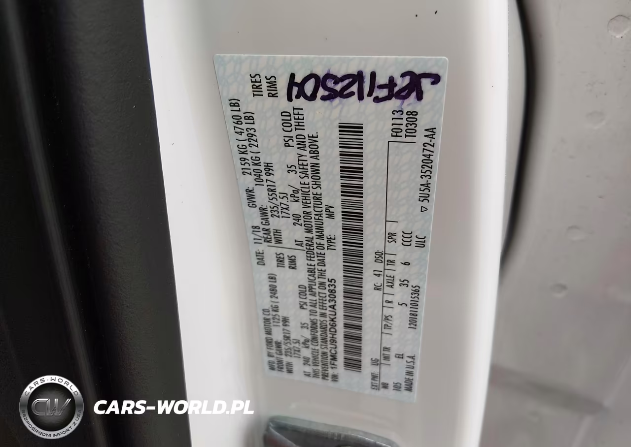 2019 Ford Escape Sel VIN:1FMCU9HD6KUA30835 - 9
