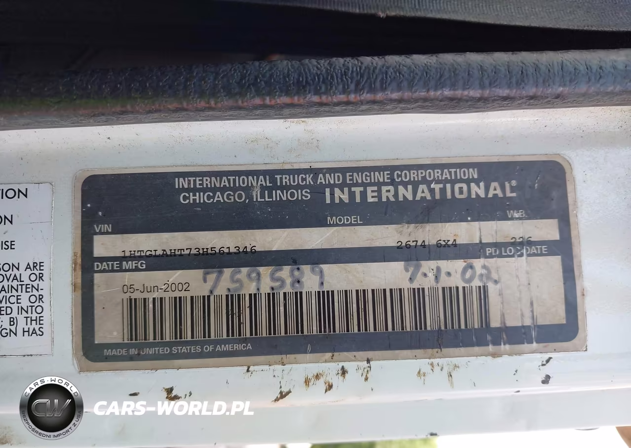 2003 International 2000 2674 VIN:1HTGLAHT73H561346 - 8