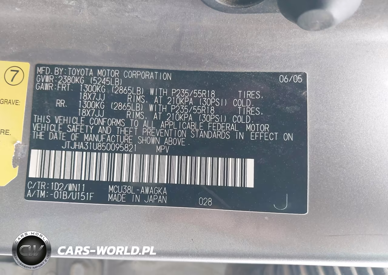 2005 Lexus Rx 330 VIN:JTJHA31U850095821 - 9