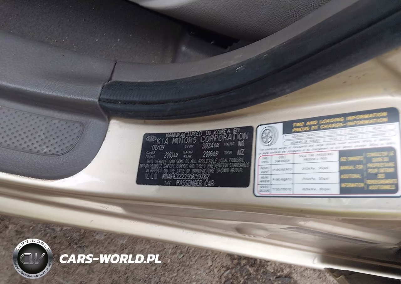 2009 Kia Spectra Ex VIN:KNAFE222295659782 - 9