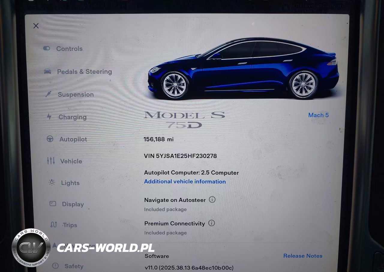 2017 Tesla Model S 100D-60D-75D-90D-P100D VIN:5YJSA1E25HF230278 - 7