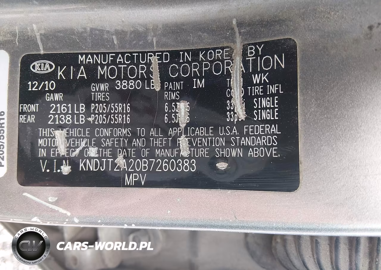 2011 Kia Soul + VIN:KNDJT2A20B7260383 - 9