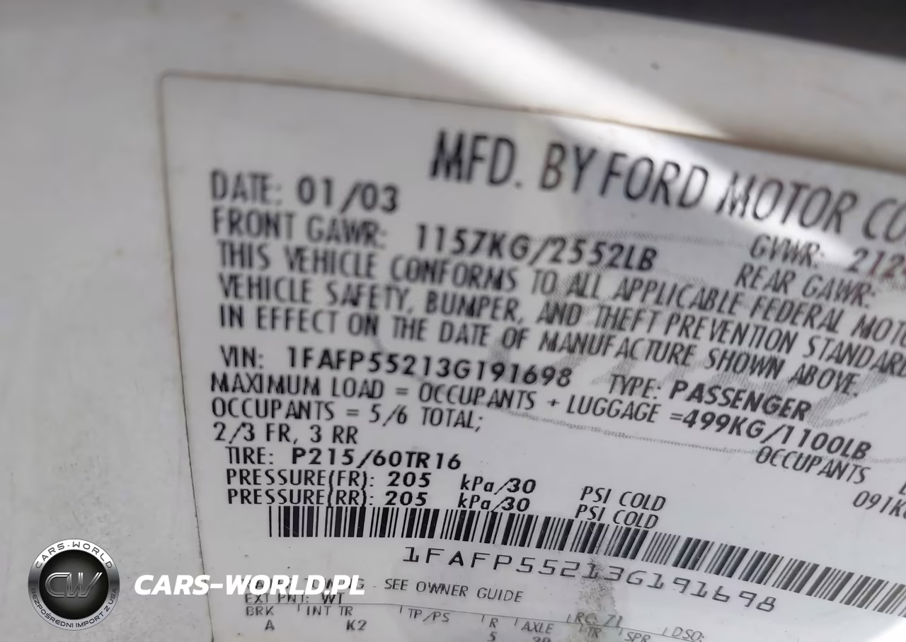 2003 Ford Taurus Ses VIN:1FAFP55213G191698 - 9