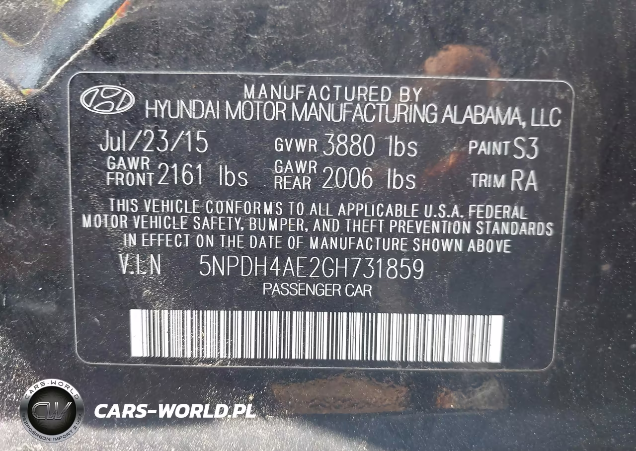 2016 Hyundai Elantra Se VIN:5NPDH4AE2GH731859 - 9