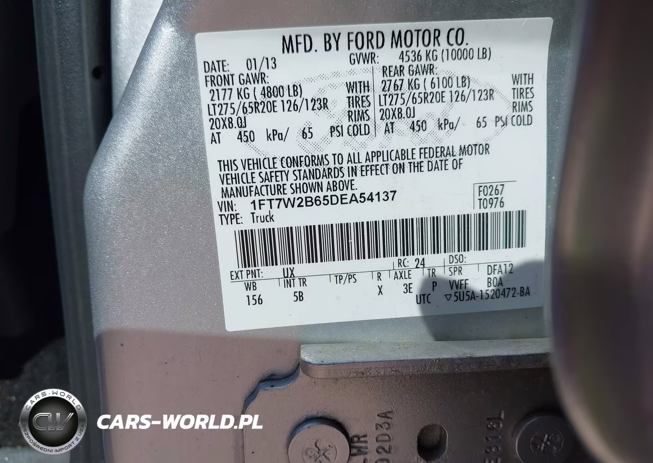 2013 Ford F-250 Lariat VIN:1FT7W2B65DEA54137 - 9