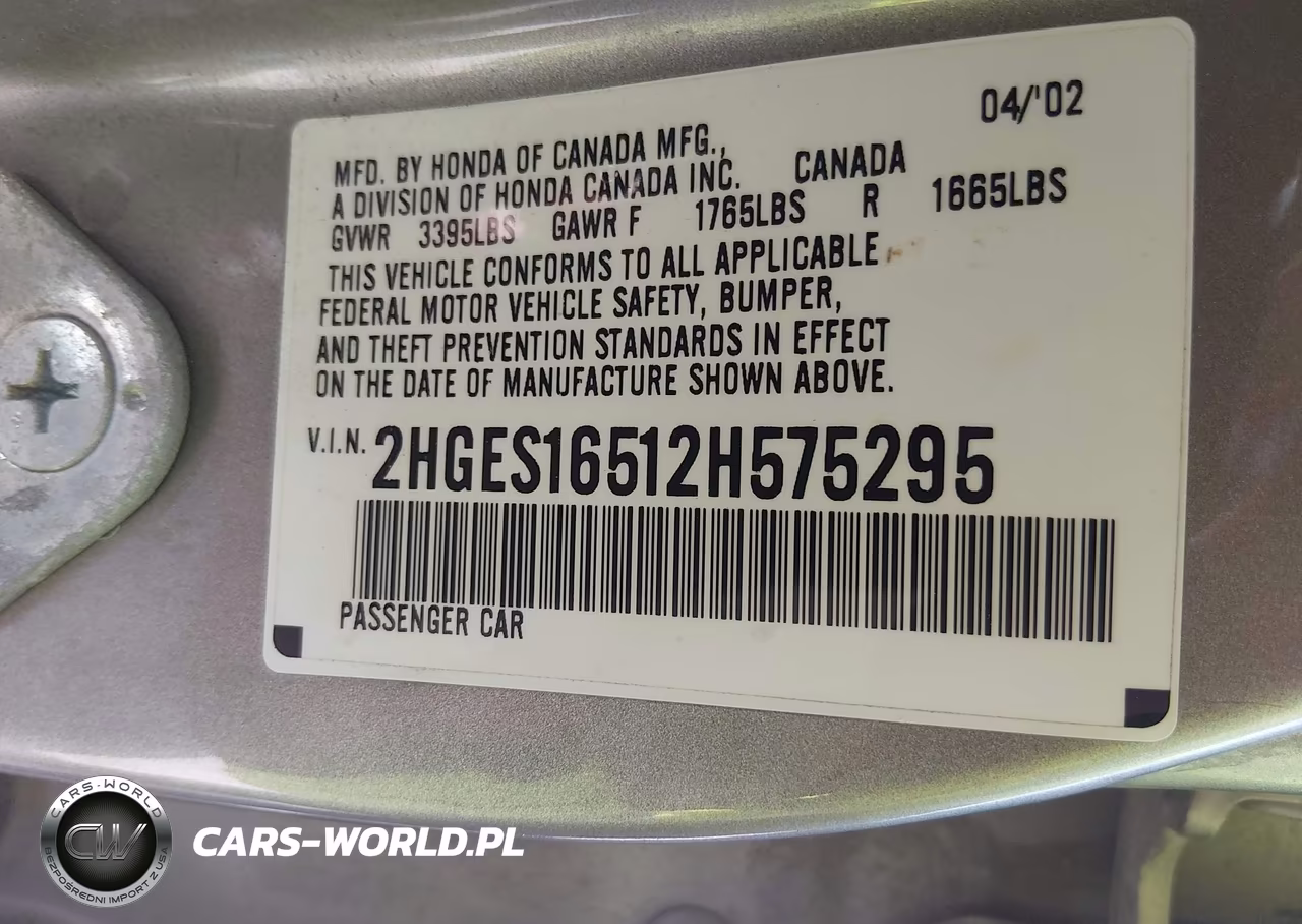 2002 Honda Civic Lx VIN:2HGES16512H575295 - 9
