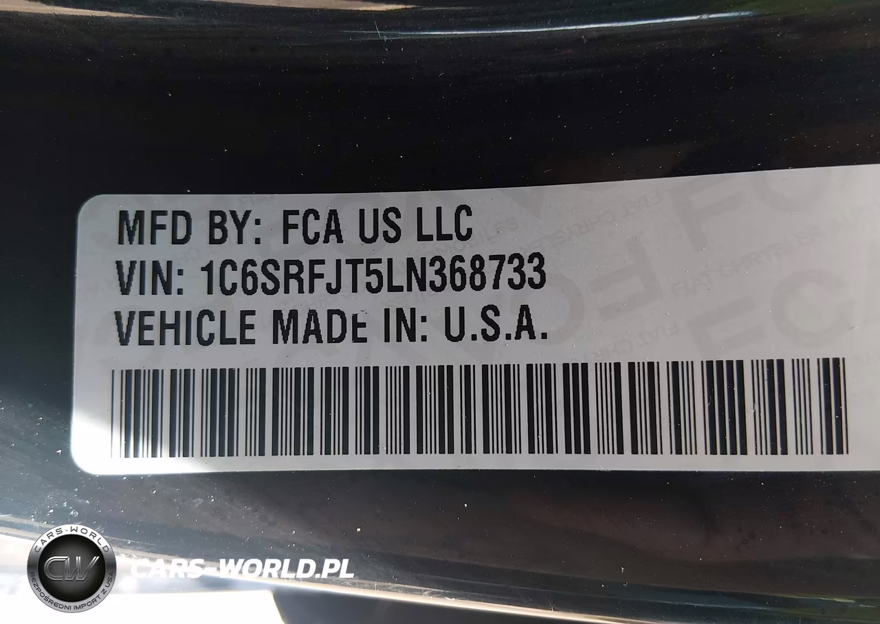 2020 Ram 1500 VIN:1C6SRFJT5LN368733 - 9