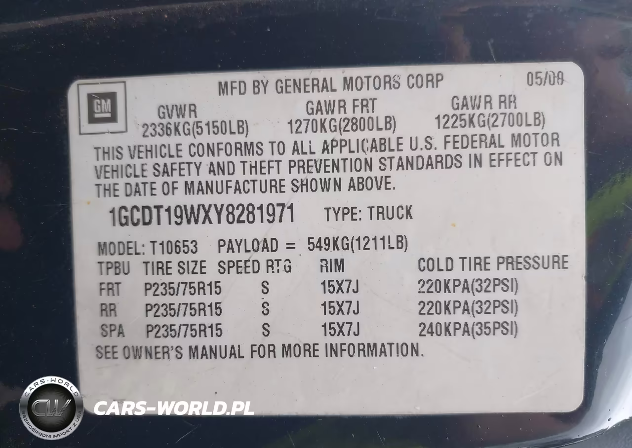 2000 Chevrolet S-10 Ls VIN:1GCDT19WXY8281971 - 9