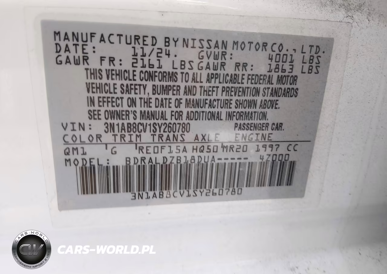 2025 Nissan Sentra Sv VIN:3N1AB8CV1SY260780 - 9