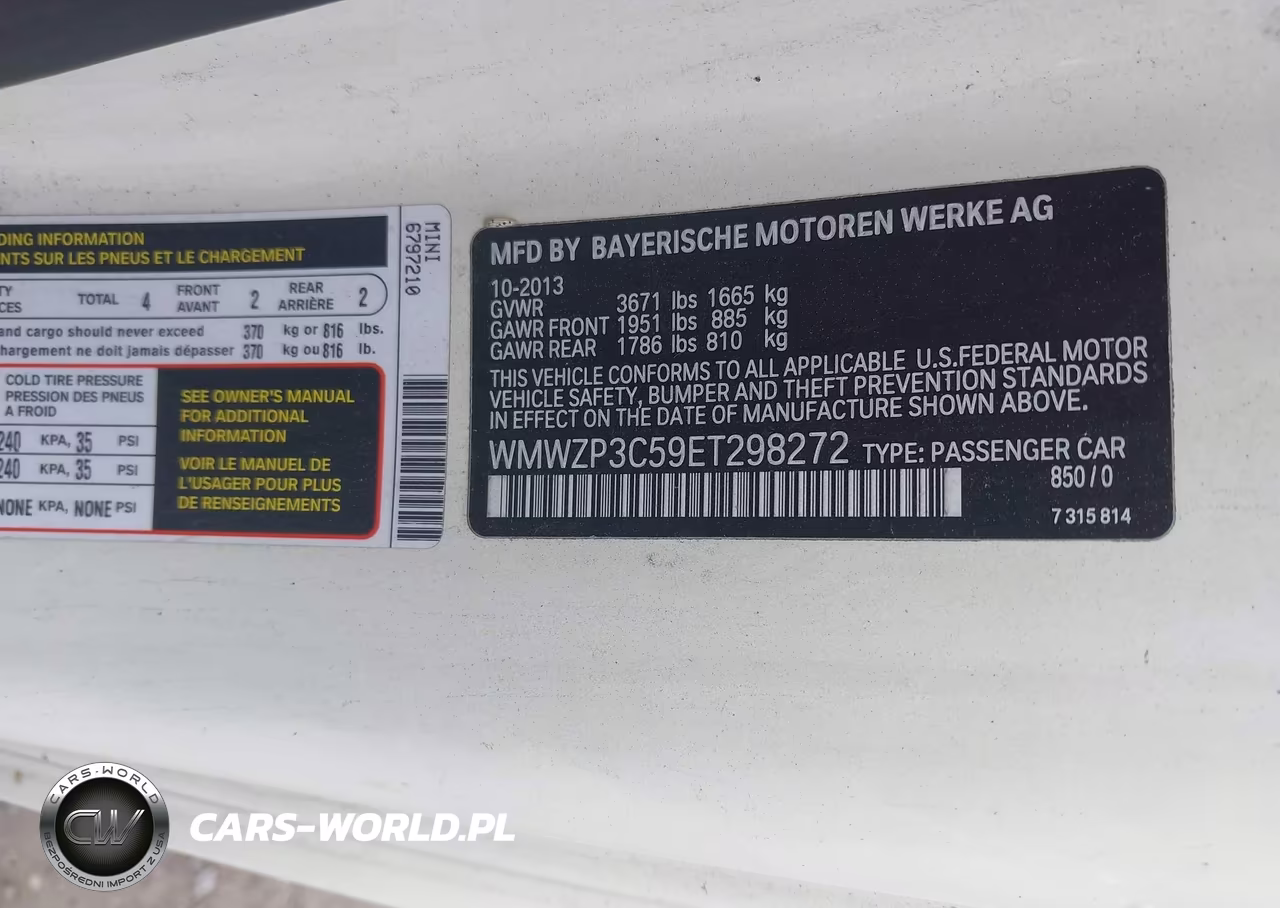 2014 Mini Convertible Cooper S VIN:WMWZP3C59ET298272 - 9