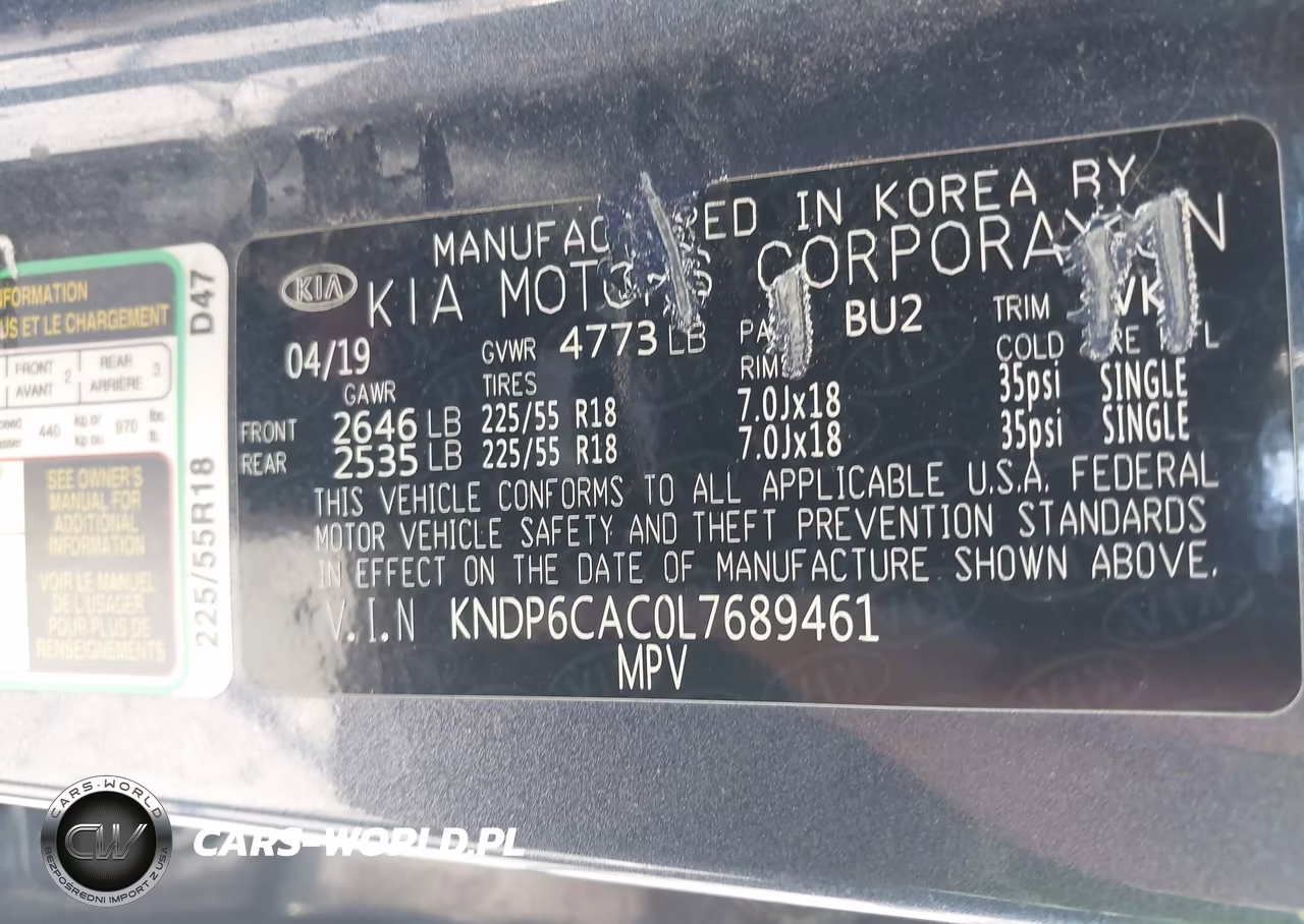 2020 Kia Sportage S VIN:KNDP6CAC0L7689461 - 9