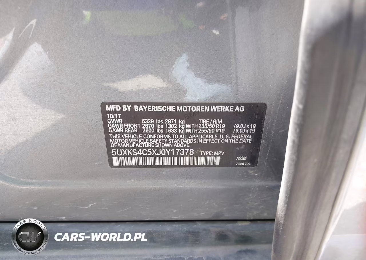 2018 BMW X5 xDrive35D VIN:5UXKS4C5XJ0Y17378 - 9