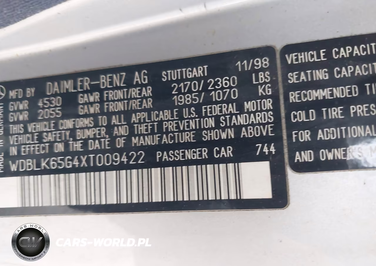 1999 Mercedes-Benz Clk 320 VIN:WDBLK65G4XT009422 - 9