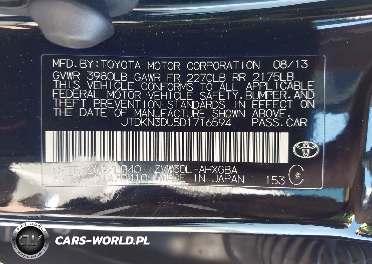 2013 Toyota Prius Four VIN:JTDKN3DU5D1716594 - 9
