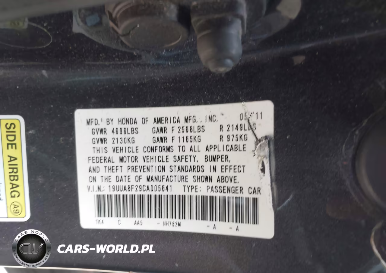 2012 Acura Tl 3.5 VIN:19UUA8F29CA005641 - 9