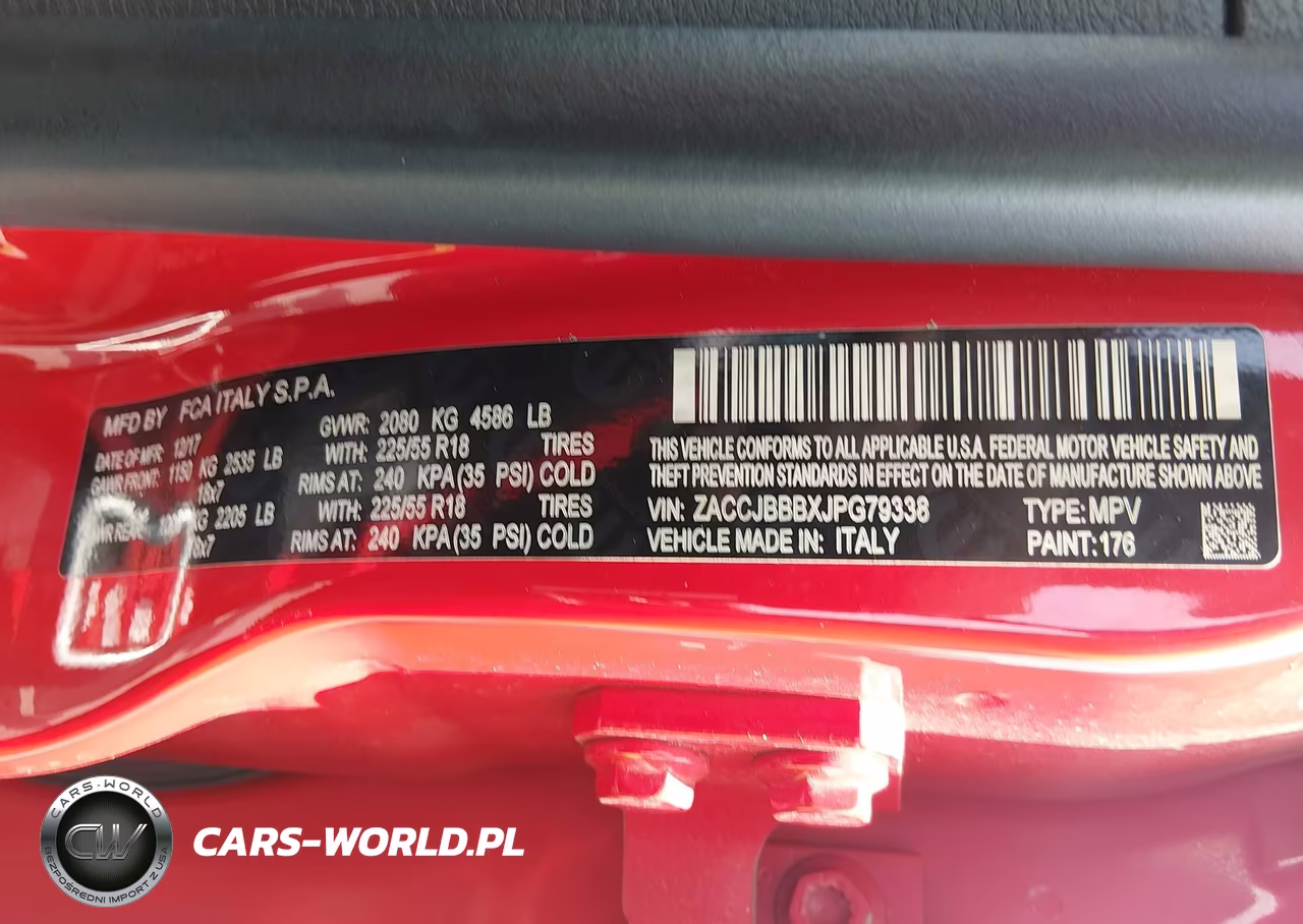 2018 Jeep Renegade Altitude 4X4 VIN:ZACCJBBBXJPG79338 - 9
