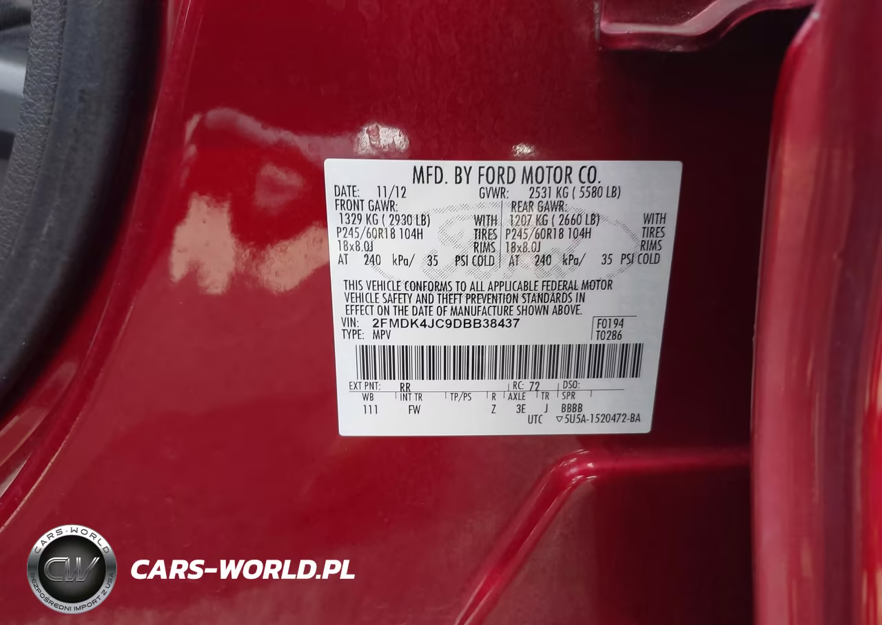 2013 Ford Edge Sel VIN:2FMDK4JC9DBB38437 - 9