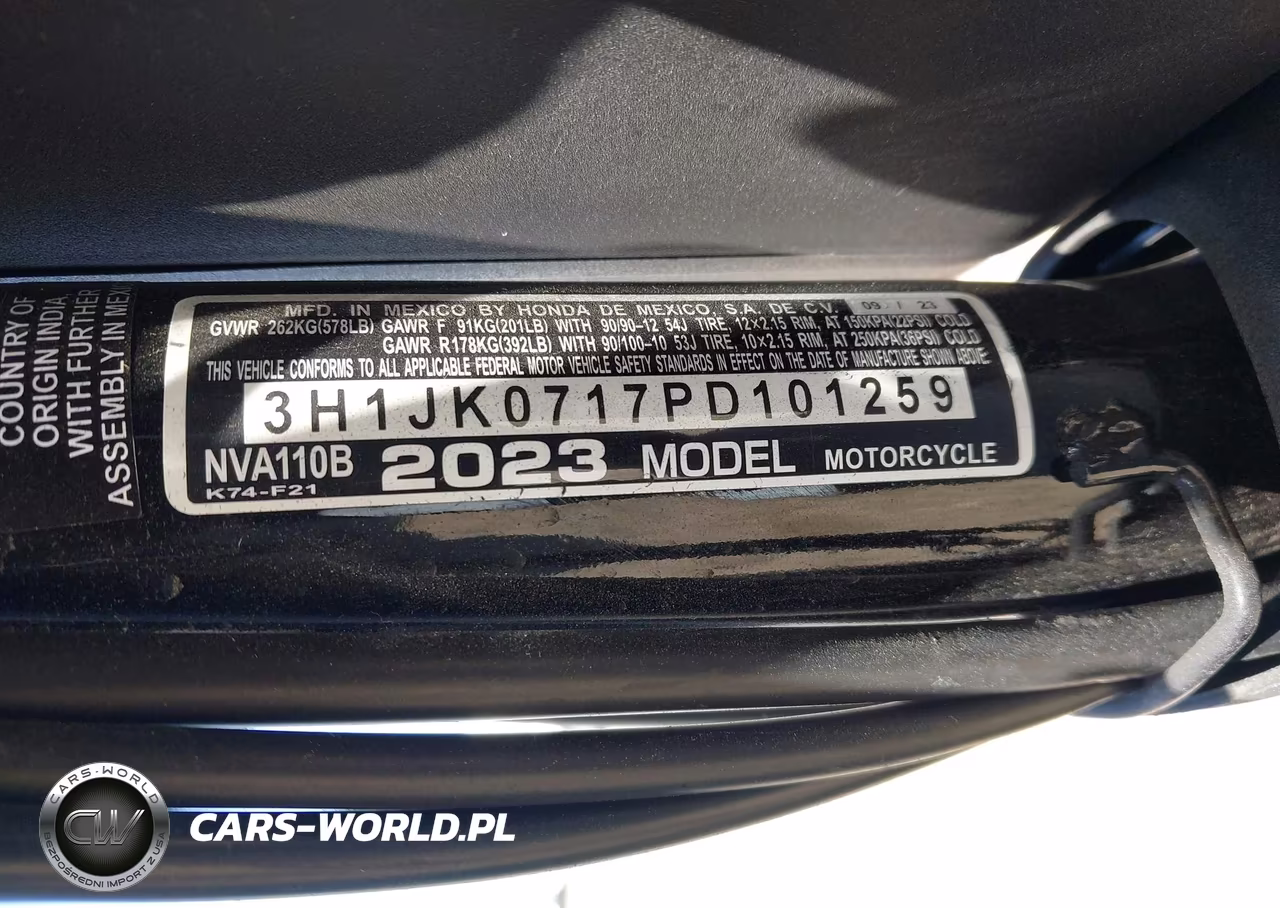 2023 Honda Nva110 B VIN:3H1JK0717PD101259 - 10