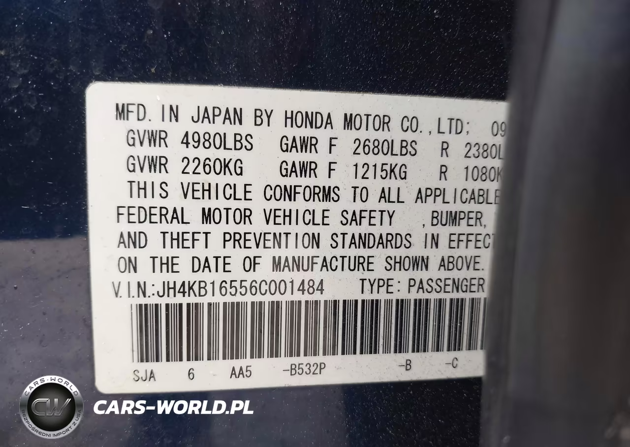 2006 Acura Rl VIN:JH4KB16556C001484 - 9
