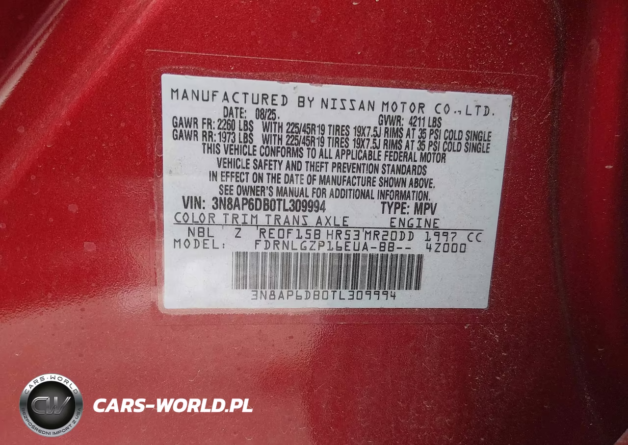 2026 Nissan Kicks Sr VIN:3N8AP6DB0TL309994 - 9