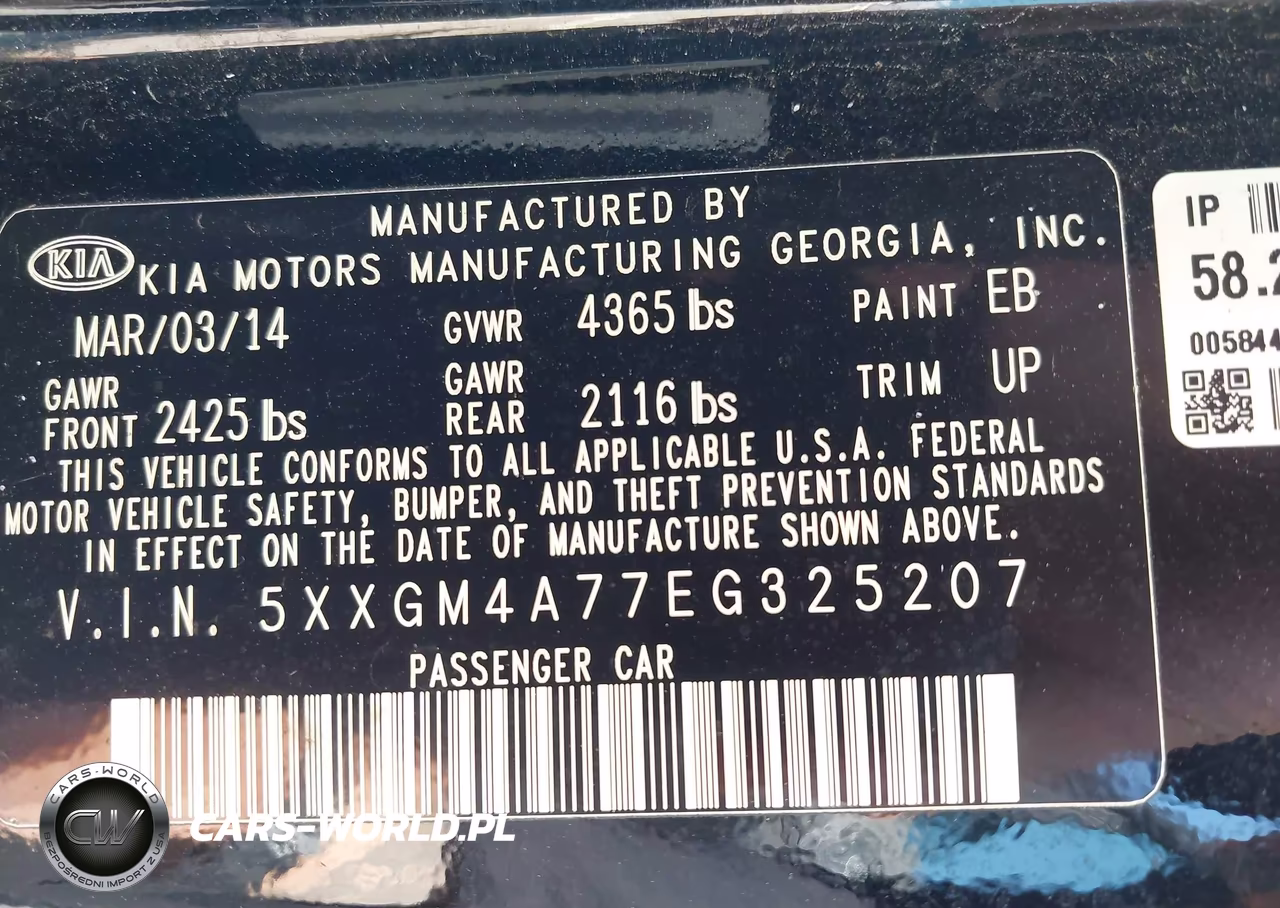 2014 Kia Optima Lx VIN:5XXGM4A77EG325207 - 9