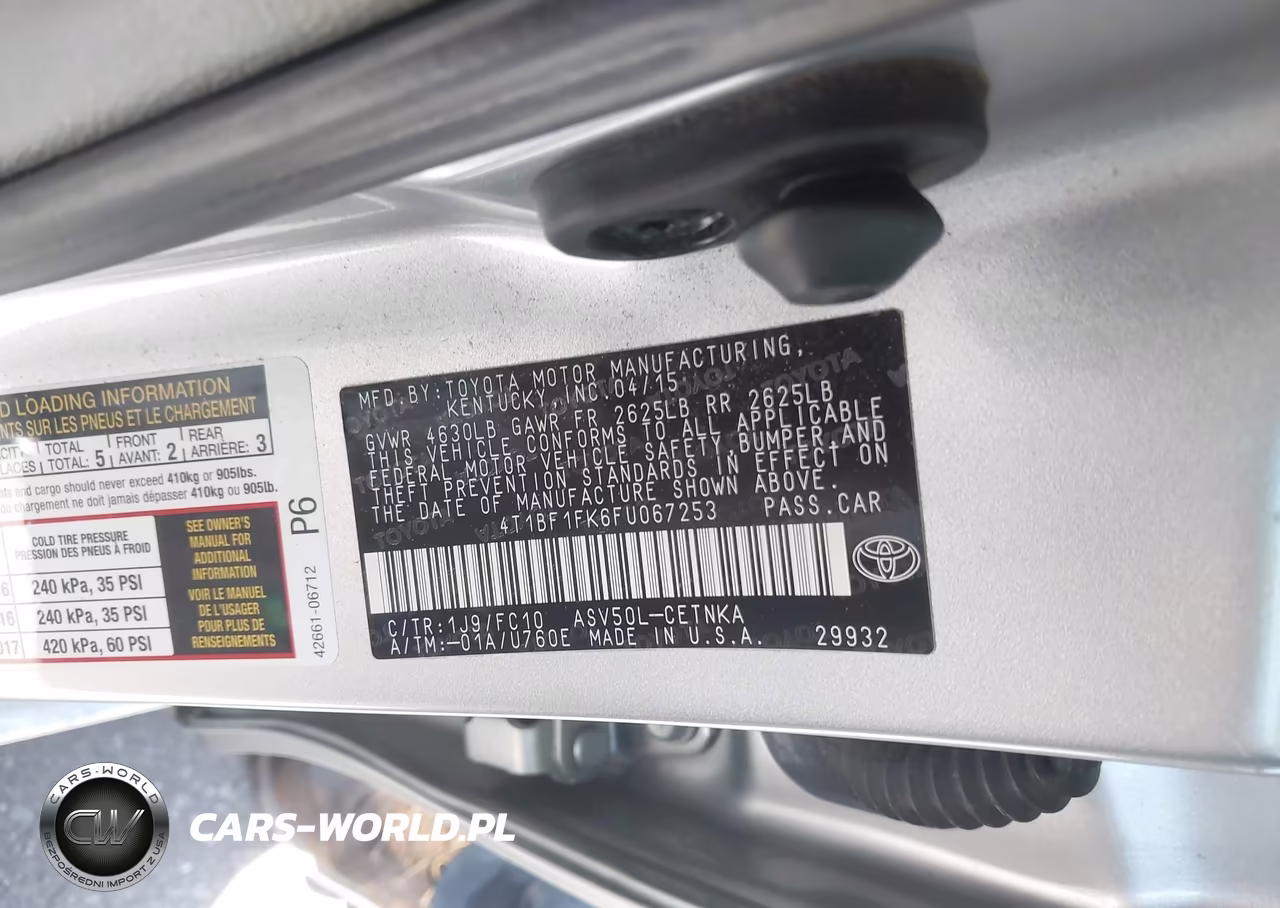 2015 Toyota Camry Le VIN:4T1BF1FK6FU067253 - 9