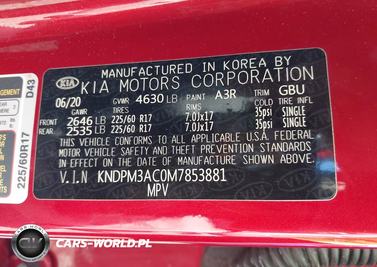 2021 Kia Sportage Lx VIN:KNDPM3AC0M7853881 - 9