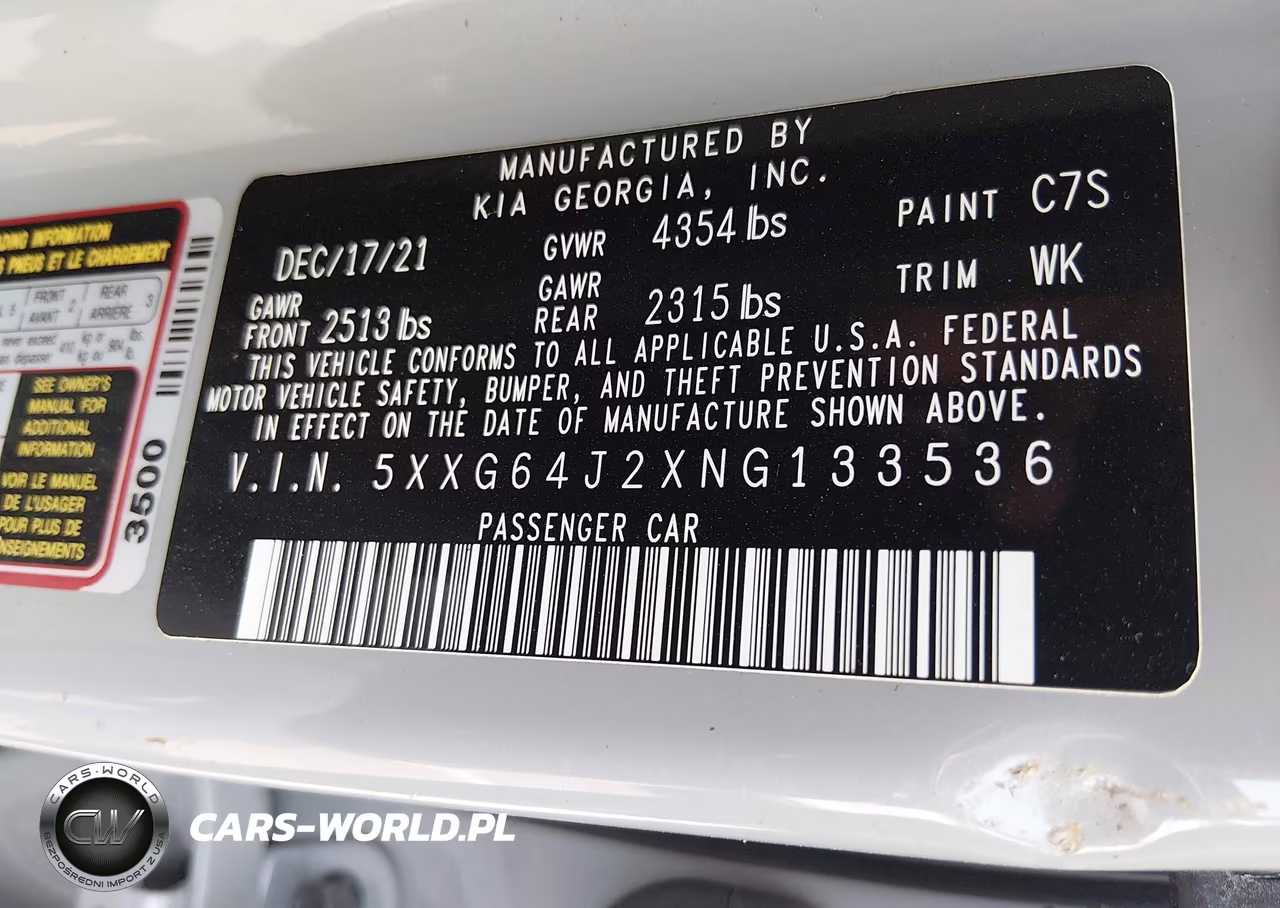 2022 Kia K5 Gt-Line VIN:5XXG64J2XNG133536 - 9