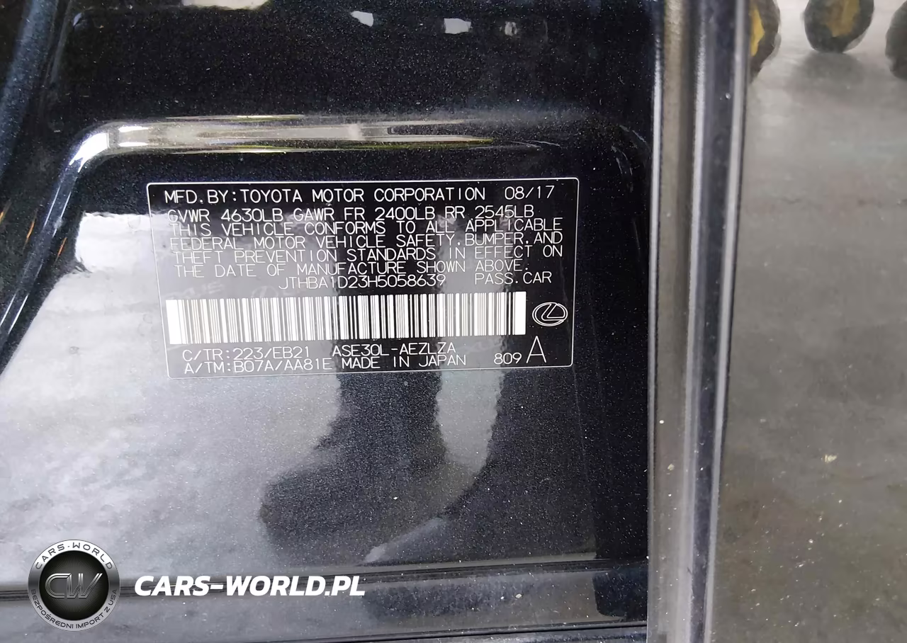 2017 Lexus Is 200T VIN:JTHBA1D23H5058639 - 9